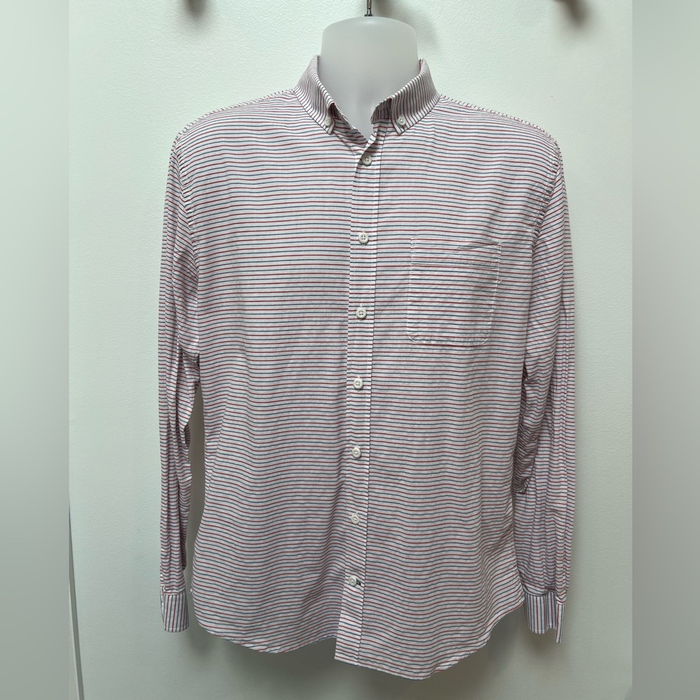 Frank & Oak button down | medium | red and blue stripes